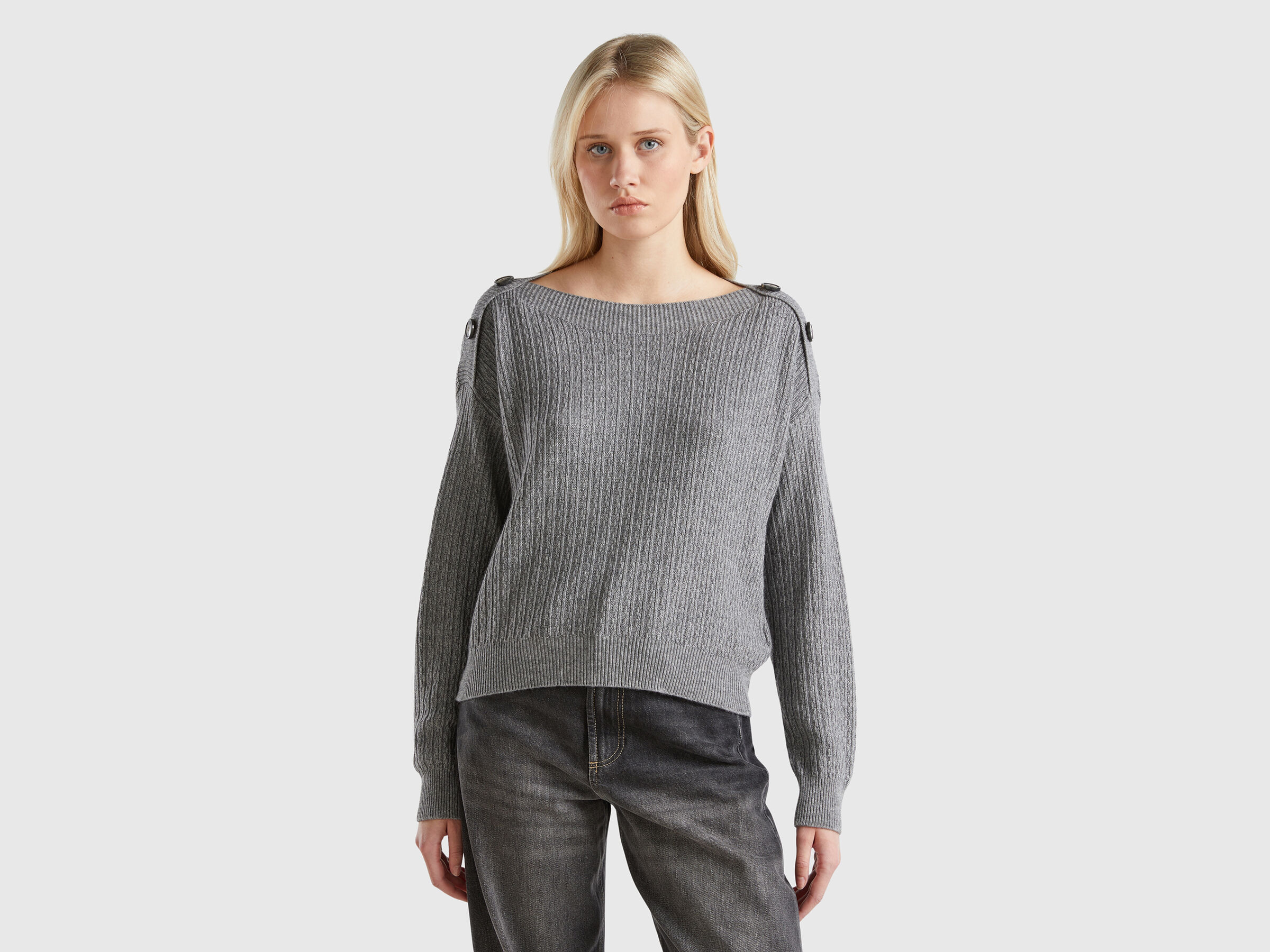 BOAT-NECK SWEAT.L/S Women image number 0