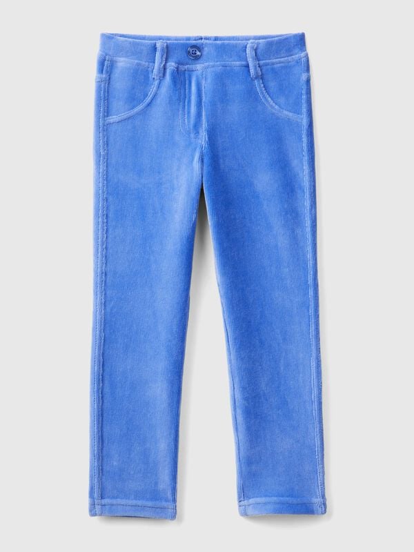 Ribbed chenille trousers Junior Girl