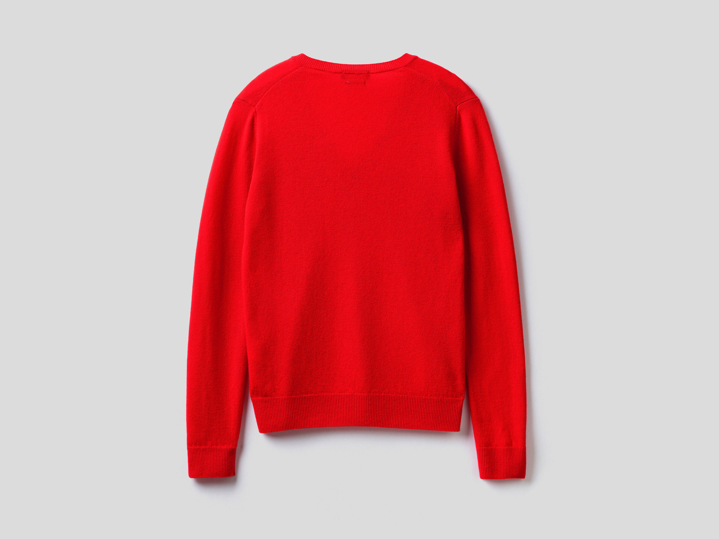 V-neck sweater in pure virgin wool image number 6