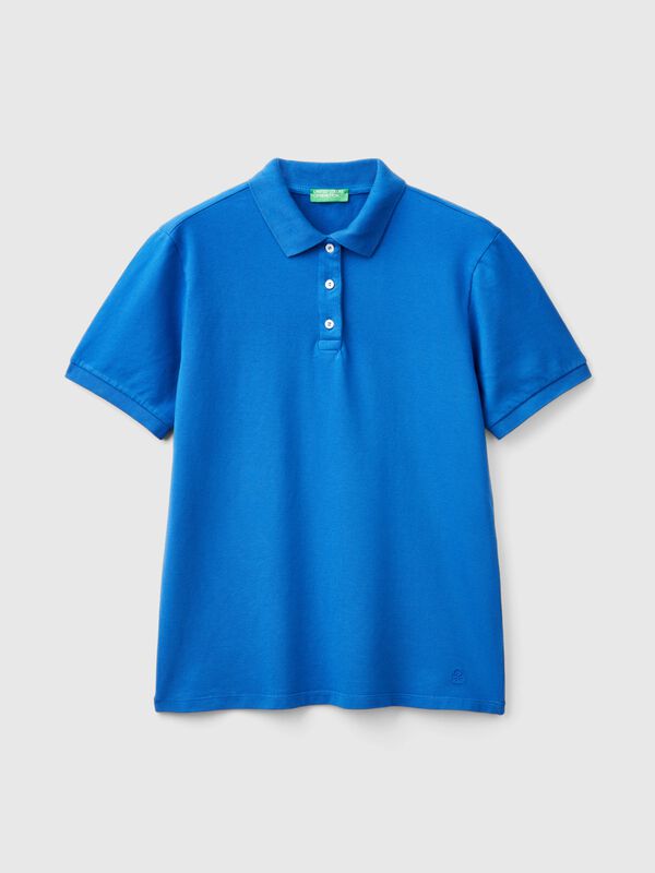 Polo in stretch organic cotton Women