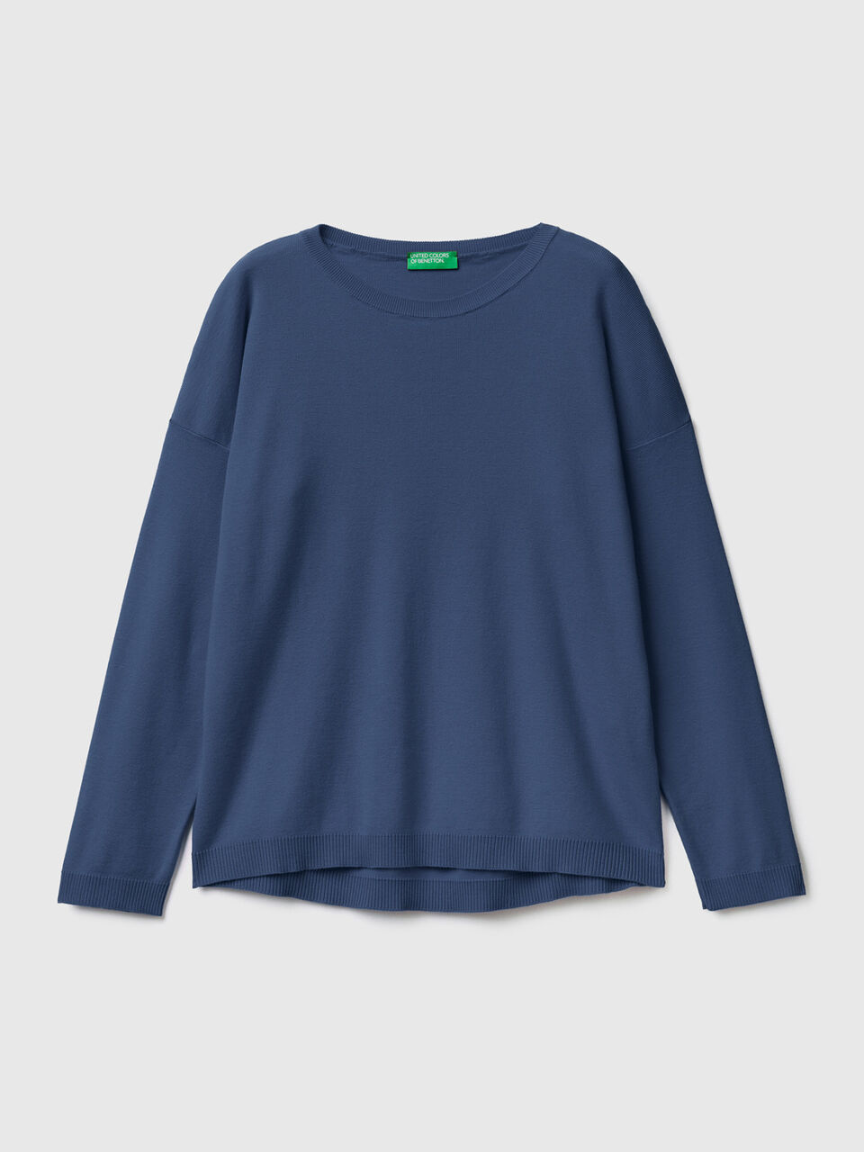 Cotton sweater with round neck image number 1