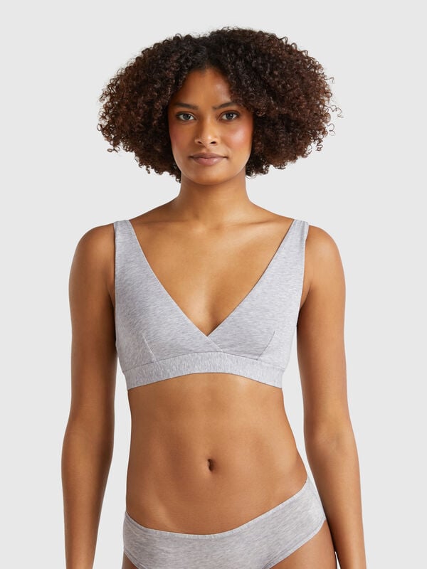 Triangle bra in super stretch cotton Women