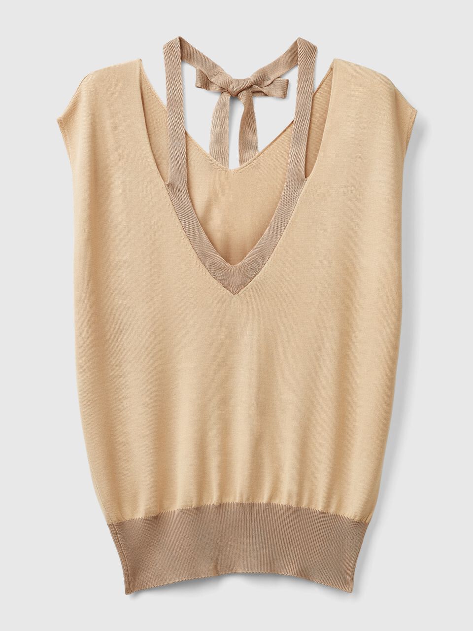 V NECK SWEATER H/S Women image number null