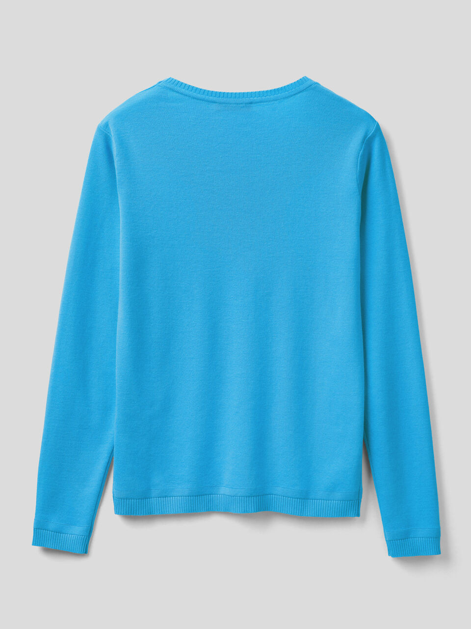 Crew neck sweater in pure cotton image number 2