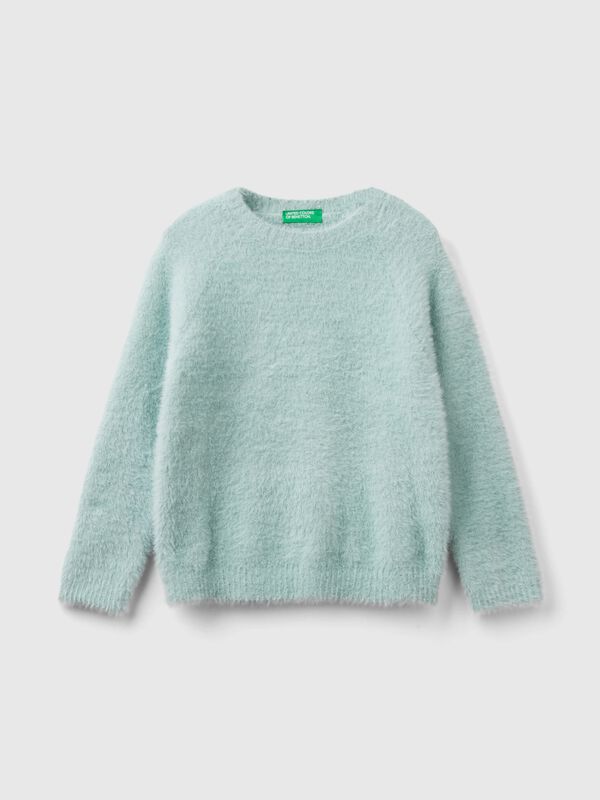 Furry yarn sweater Junior Girl