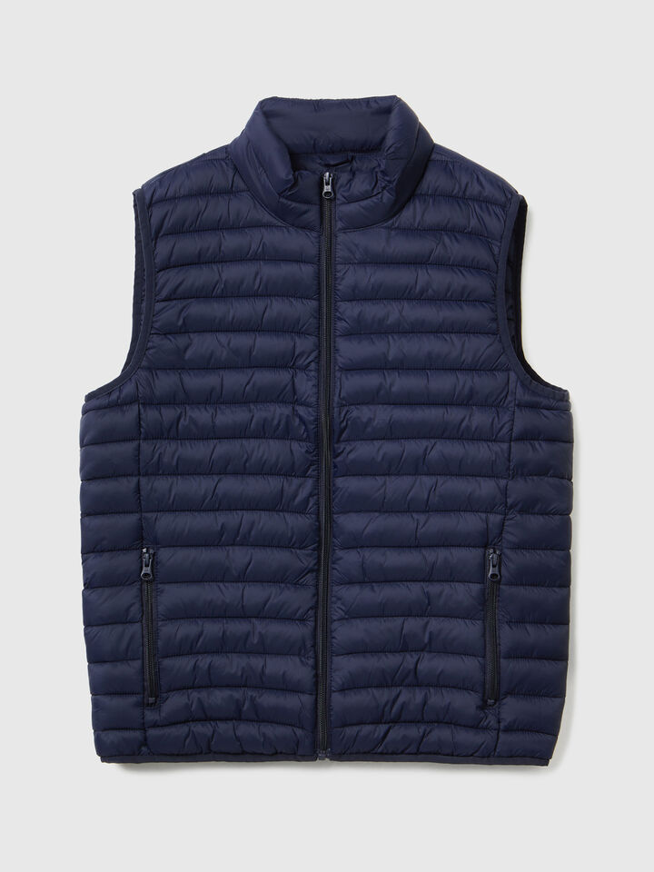 Sleeveless puffer jacket with recycled wadding image number 1