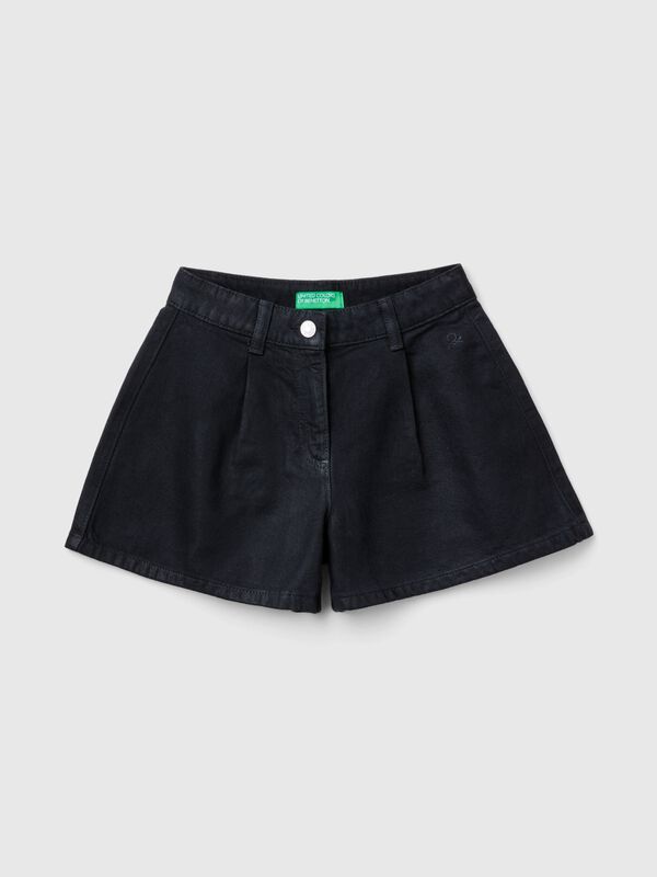 Brushed jean shorts Junior Girl