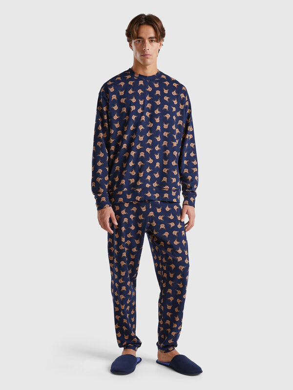 Pyjamas with reindeer print Men