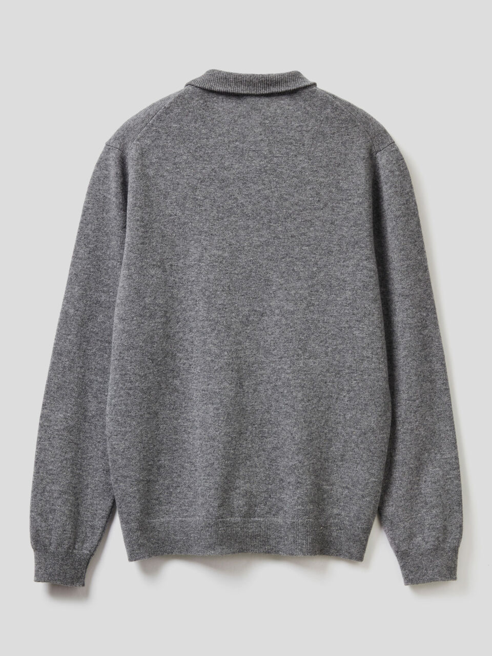 Zip-up cardigan in 100% virgin wool image number 2