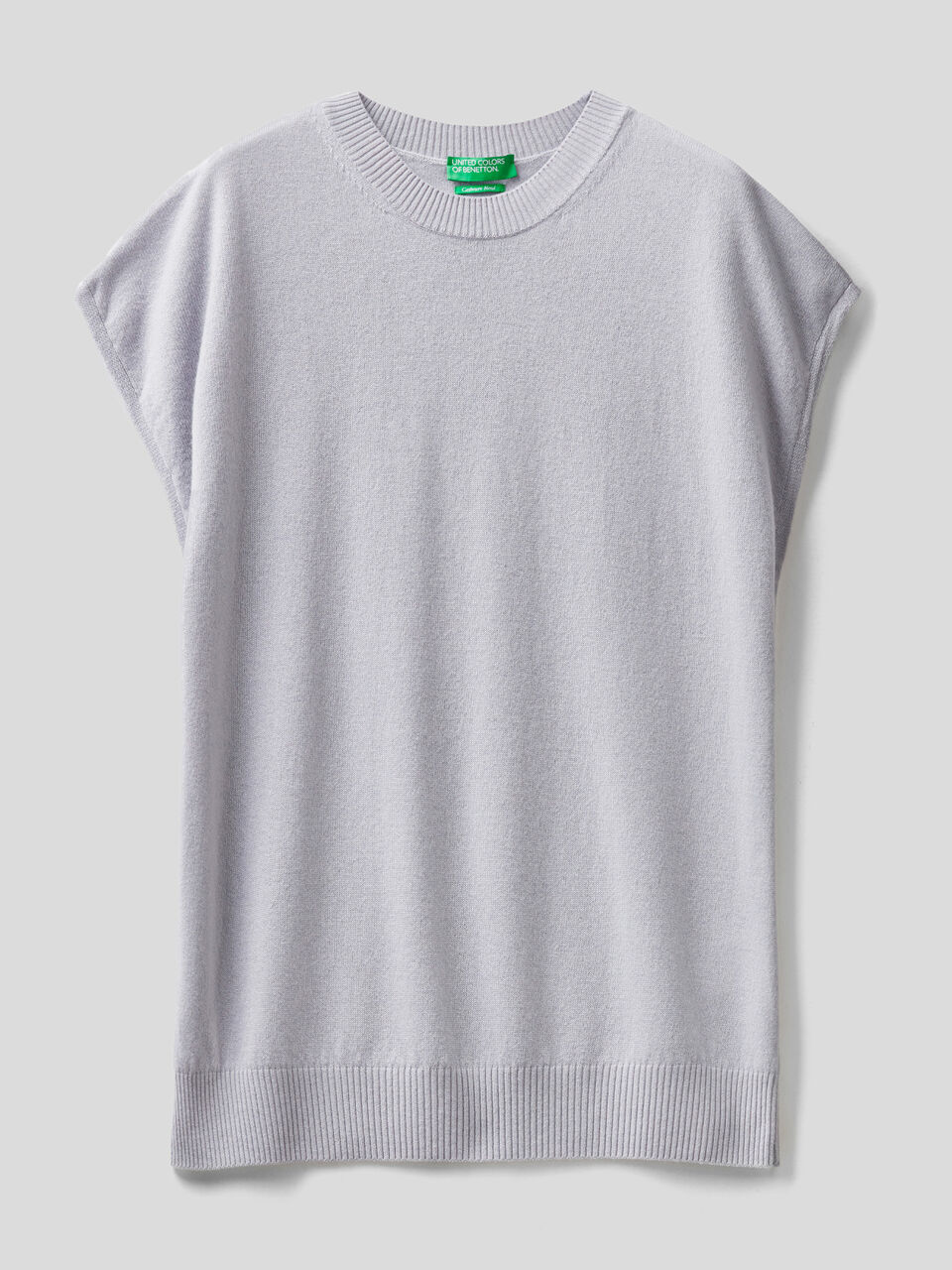 Sleeveless sweater in cashmere blend image number 1