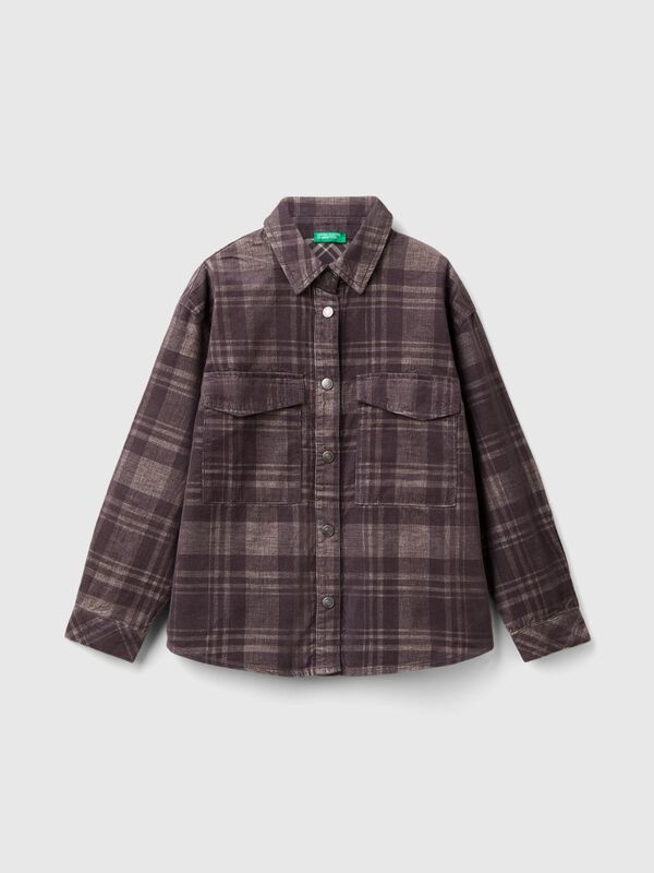 Velvet tartan shirt  Junior Girl