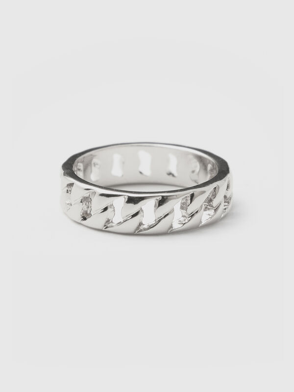Silver chain ring Women