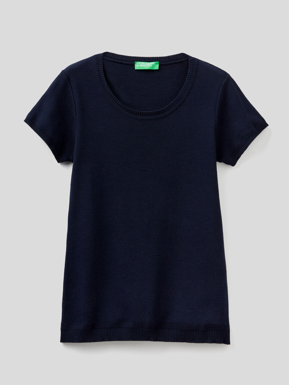 Short sleeve sweater in 100% cotton image number 1