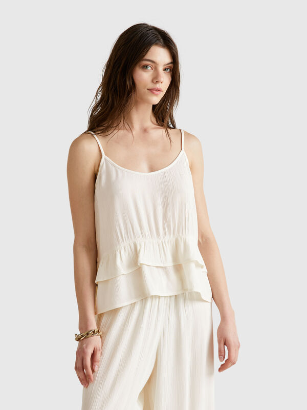 Flowy top with flounce Women