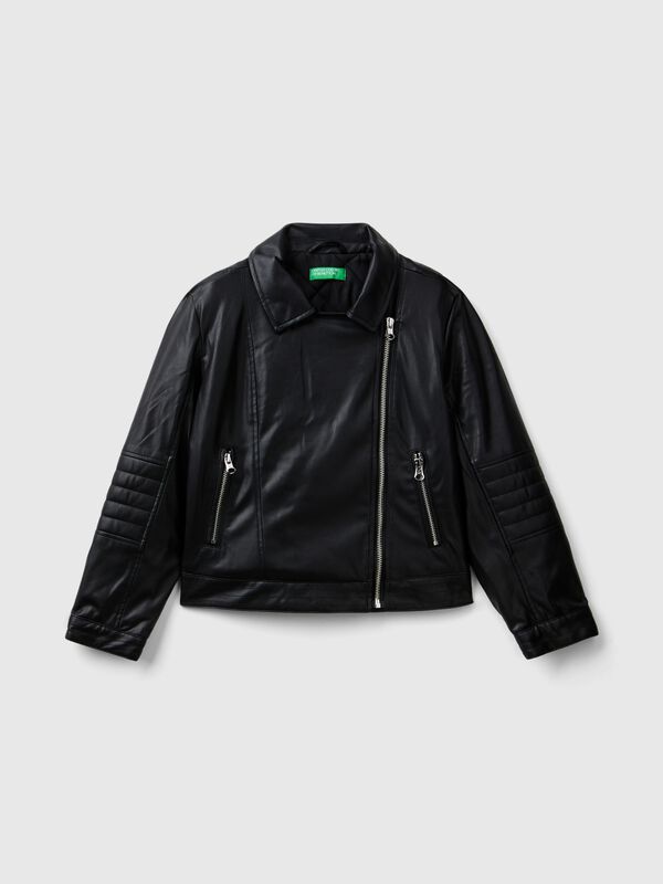 Biker jacket in imitation leather Junior Girl