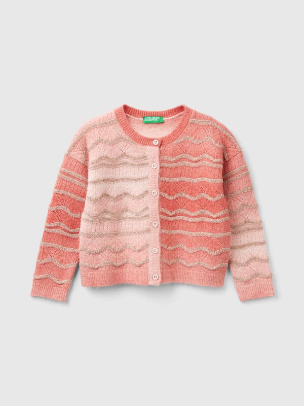 Knit cardigan with lurex Junior Girl
