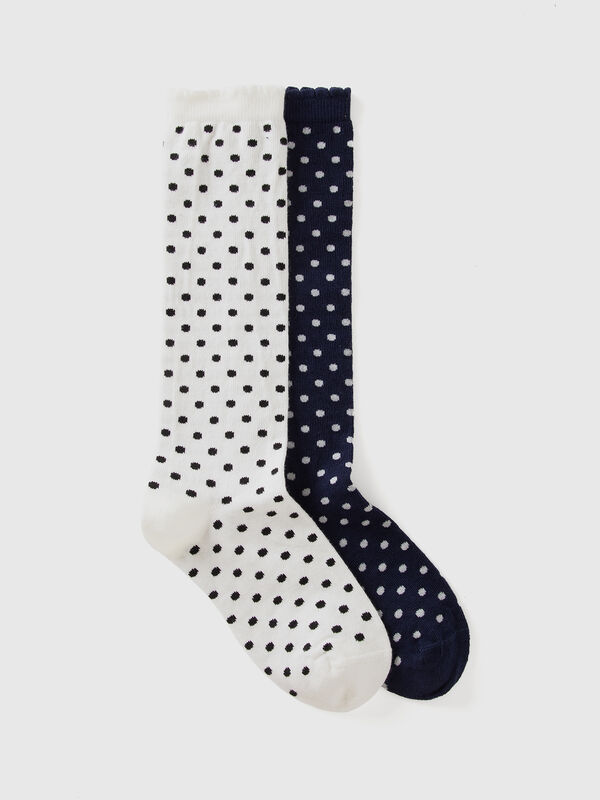 Two pairs of polka dot socks Junior Boy