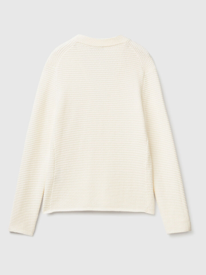 100% cotton knit jacket image number 2