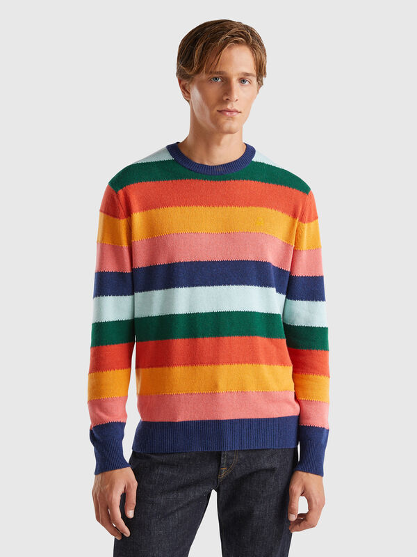 Sweater with multicolor stripes Men