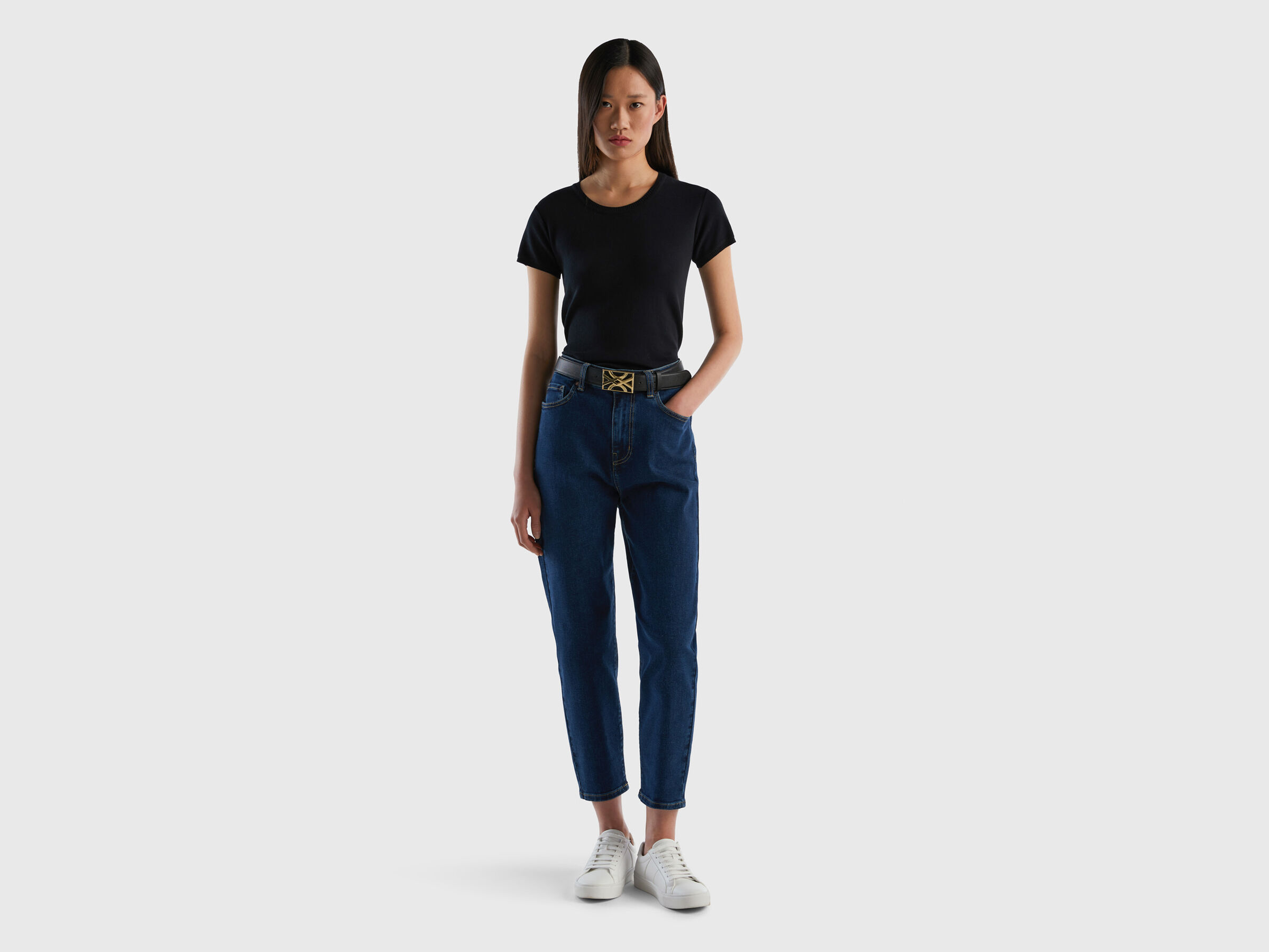 Short sleeve sweater in 100% cotton image number 3