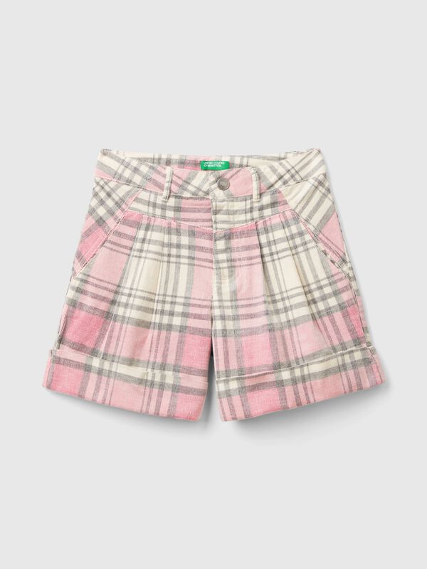 Tartan velvet Bermudas Junior Girl