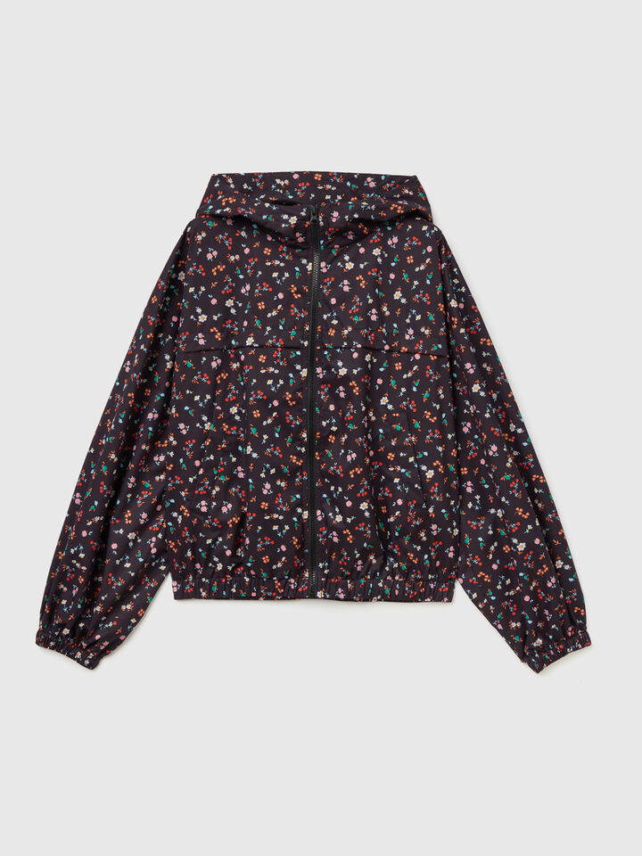 Jacket in nylon with hood image number 1