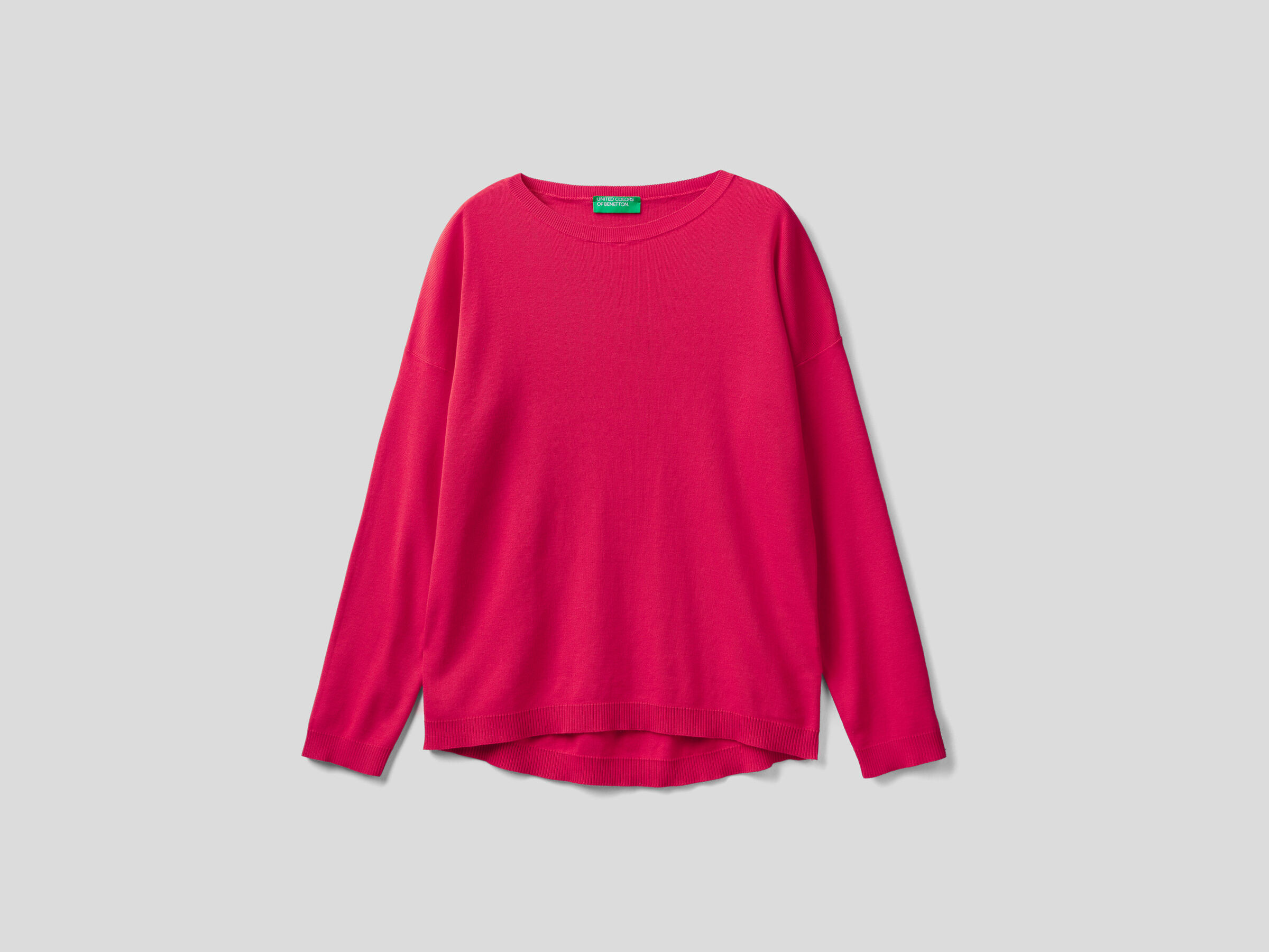 Cotton sweater with round neck image number 4