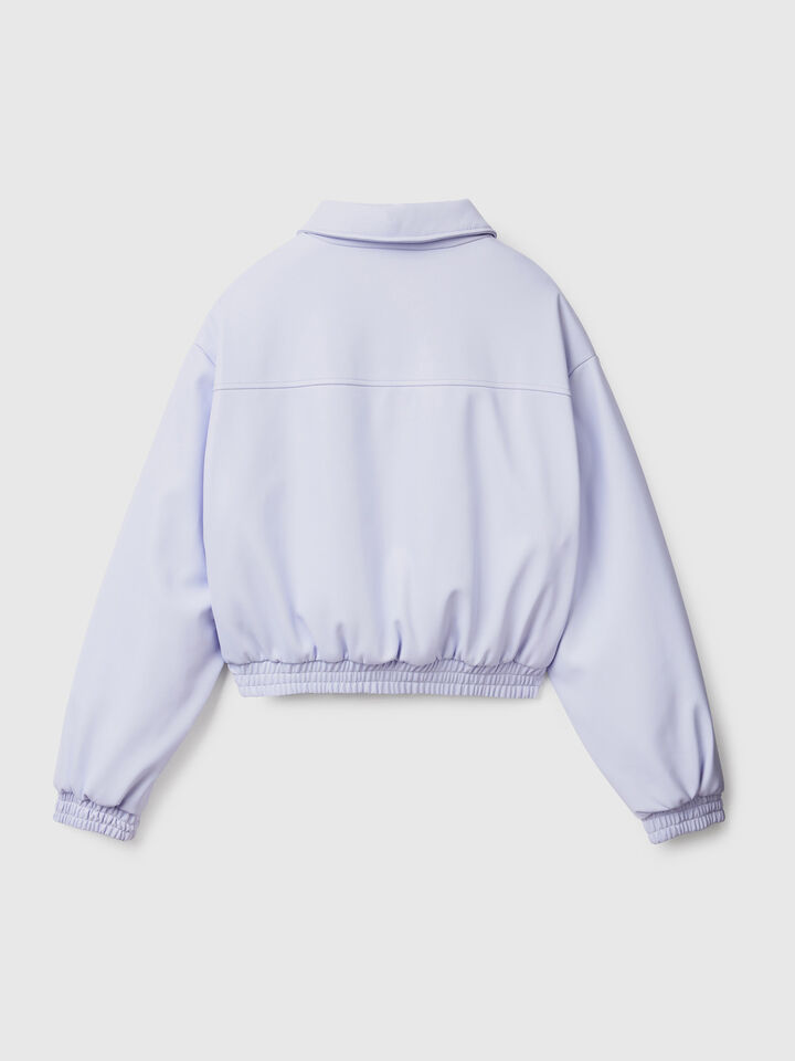 Lightweight bomber in imitation leather image number 2