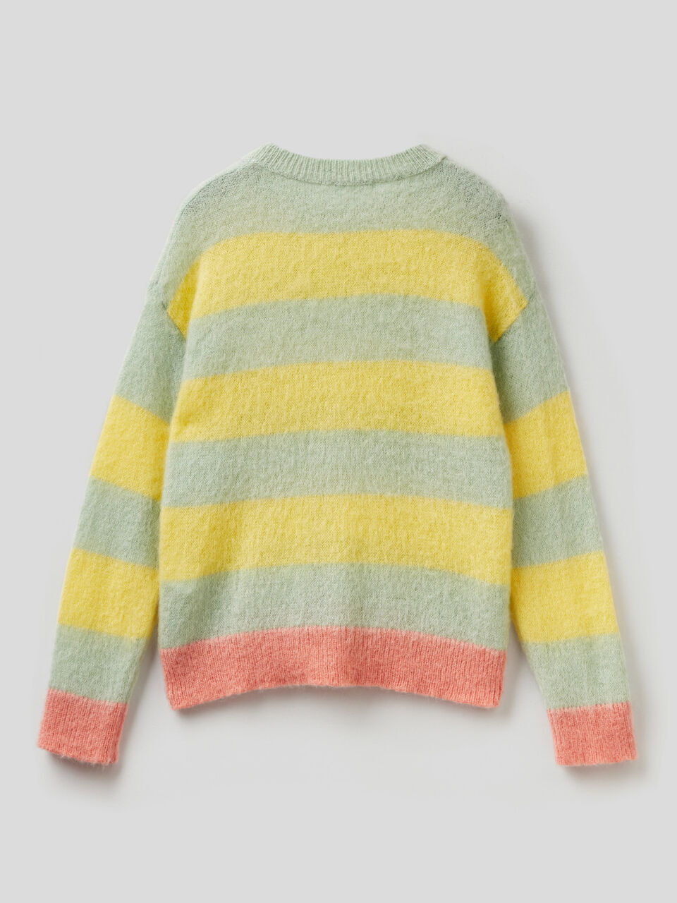 Striped sweater in mohair blend image number 2