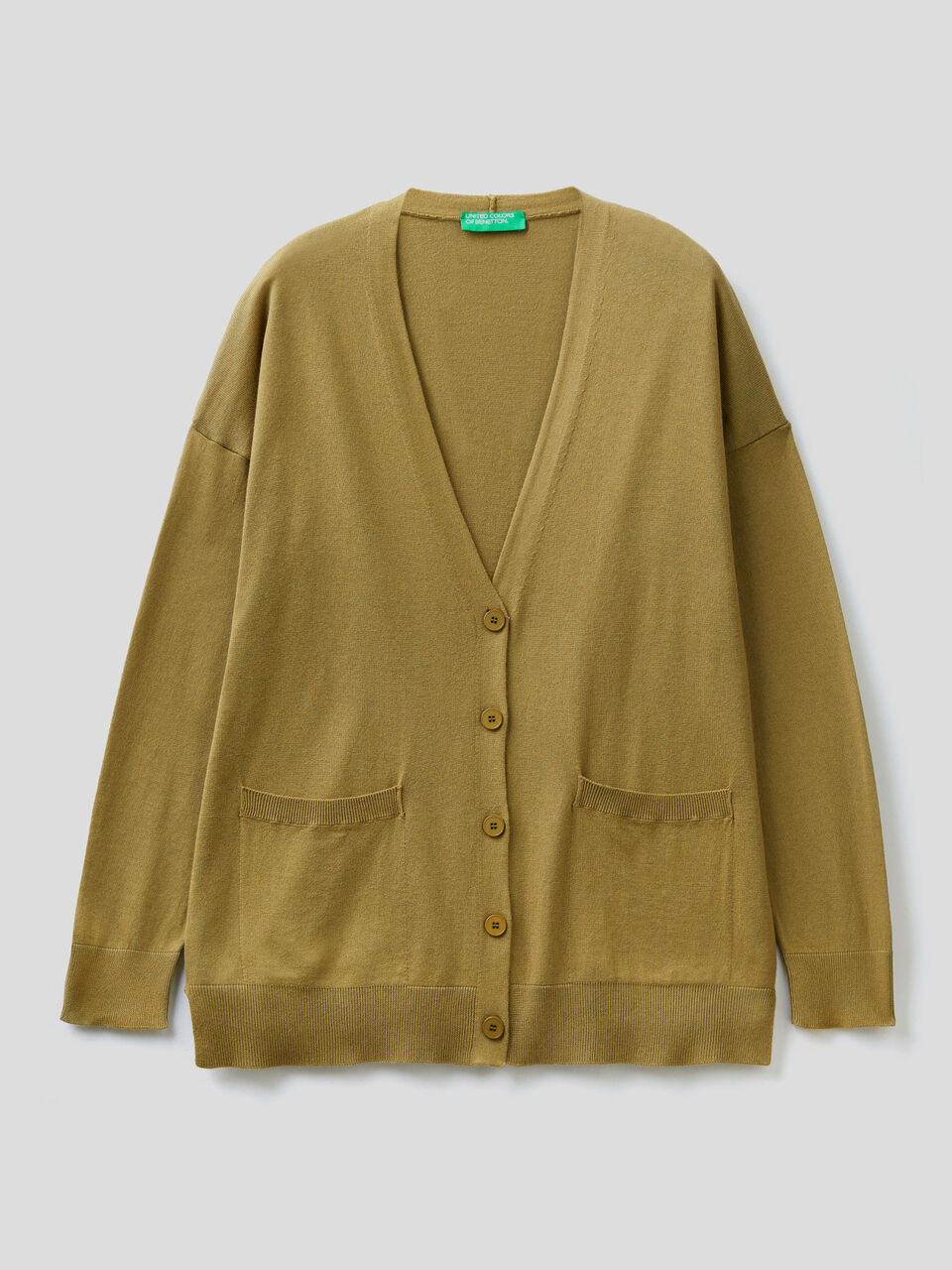 Cardigan in cotton blend with pockets image number 1
