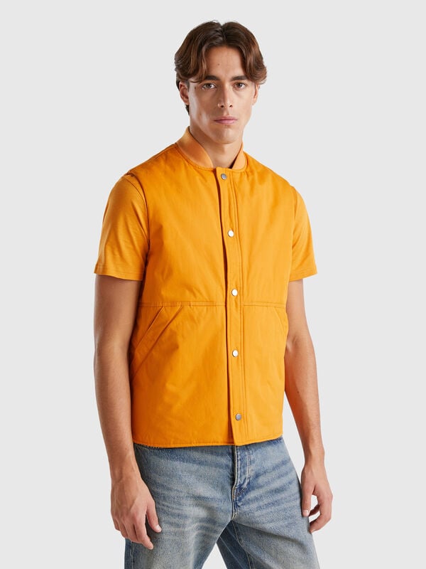 Vest with checked lining Men