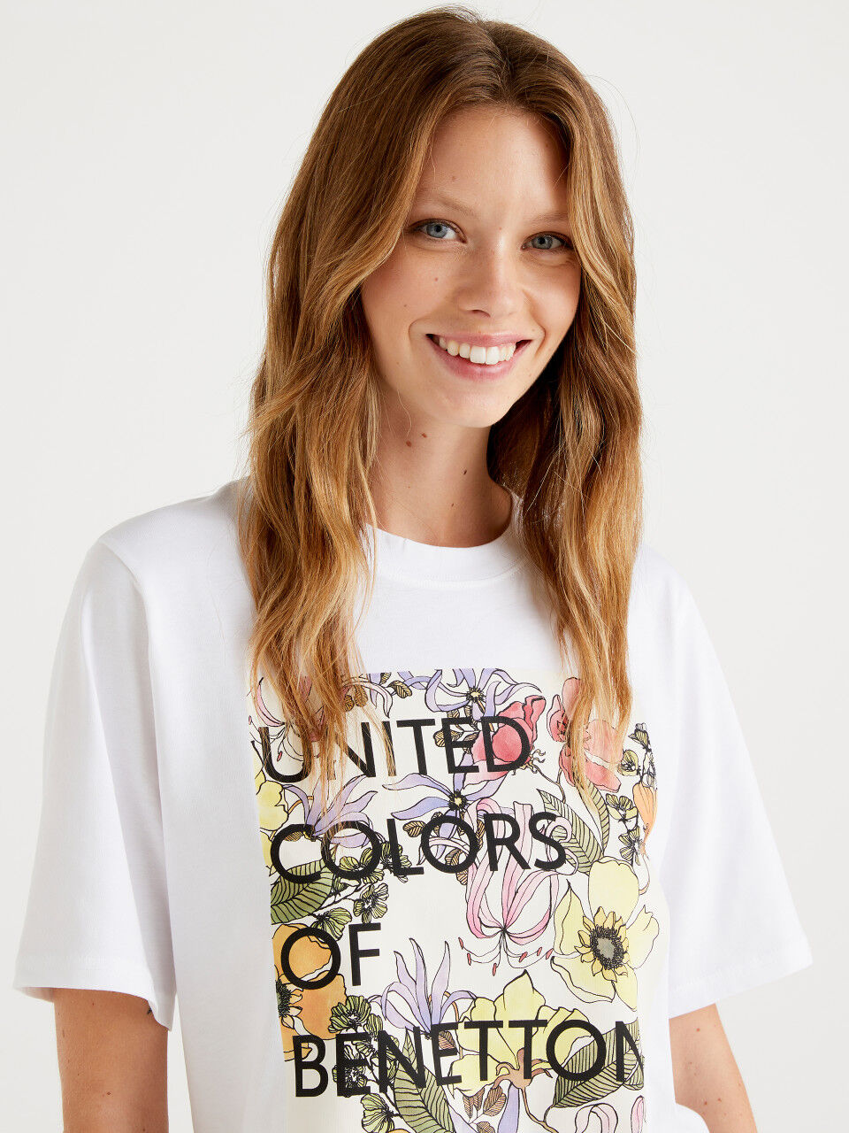 T-shirt En Viscose Durable Stretch United Colors of Benetton Femme Vêtements Tops & T-shirts T-shirts Manches longues 