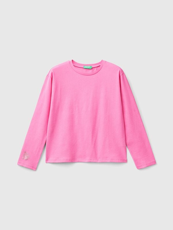 T-shirt with glittery print Junior Girl