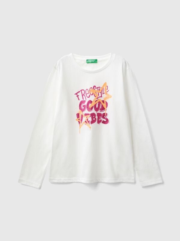 Long sleeve organic cotton t-shirt Junior Girl