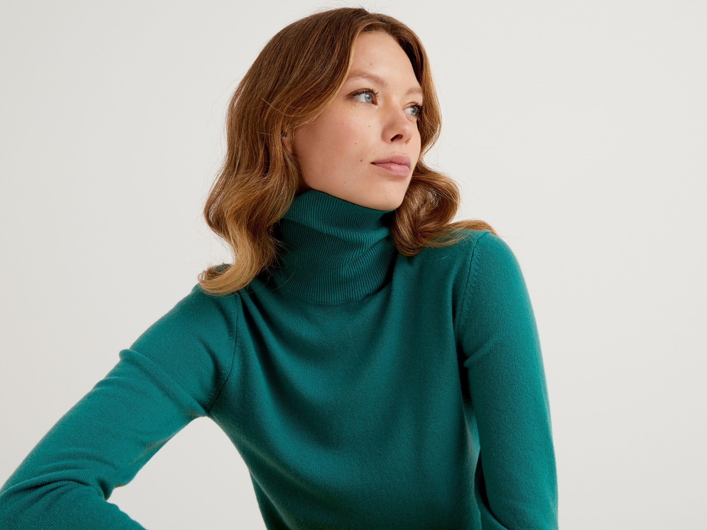 Turtleneck sweater in pure virgin wool image number 4