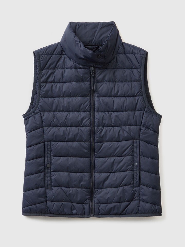 Sleeveless puffer jacket with recycled wadding image number 1