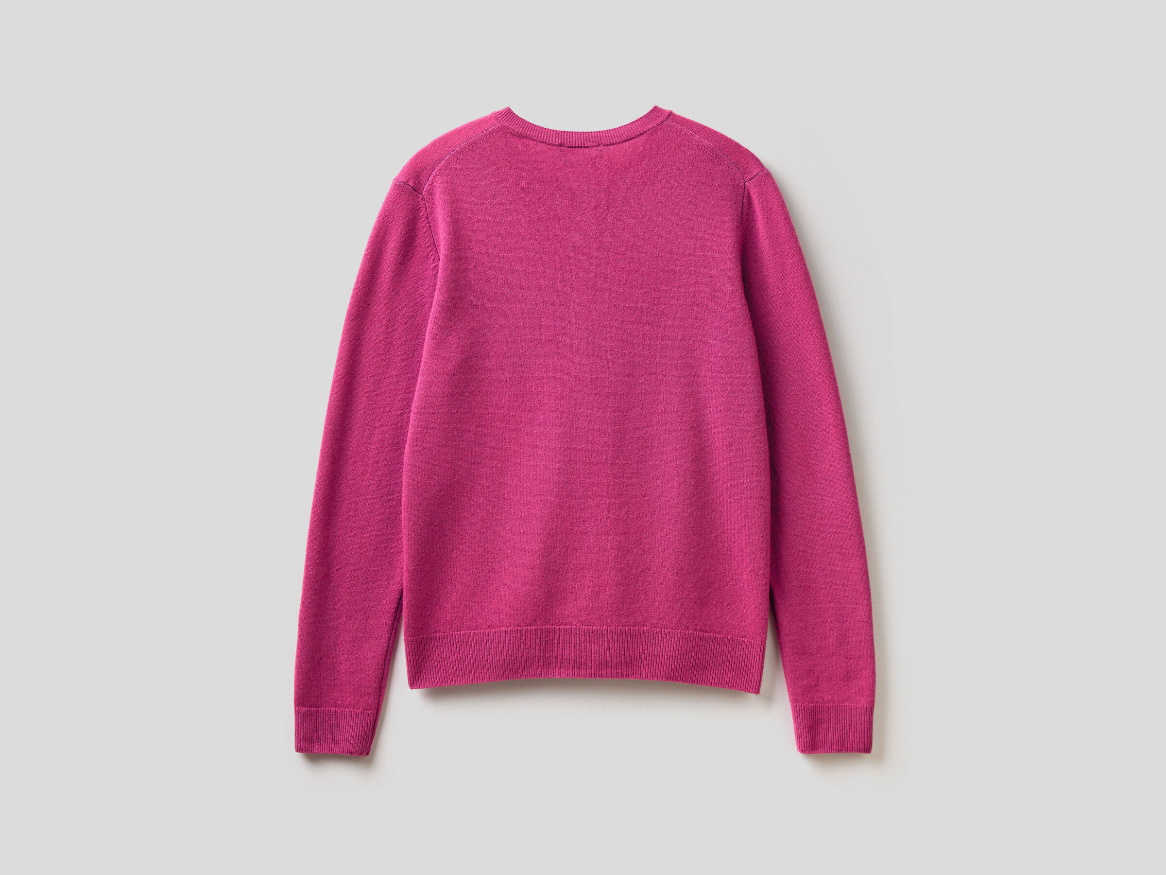 Crew neck cardigan in pure virgin wool image number 6