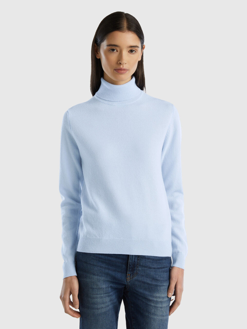 Powder blue turtleneck deals