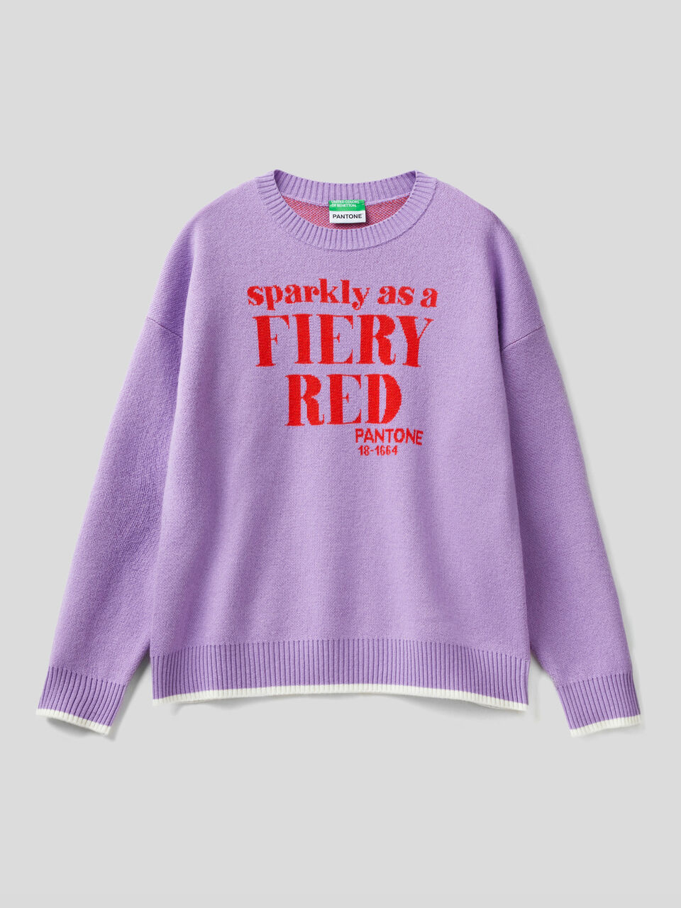 BenettonxPantone™ sweater with slogan image number 1