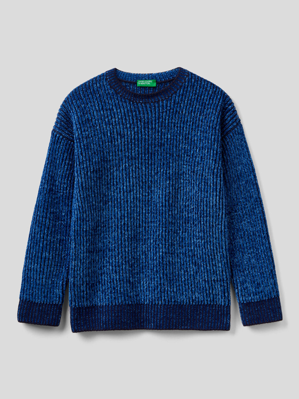 Chenille crew neck sweater image number 1