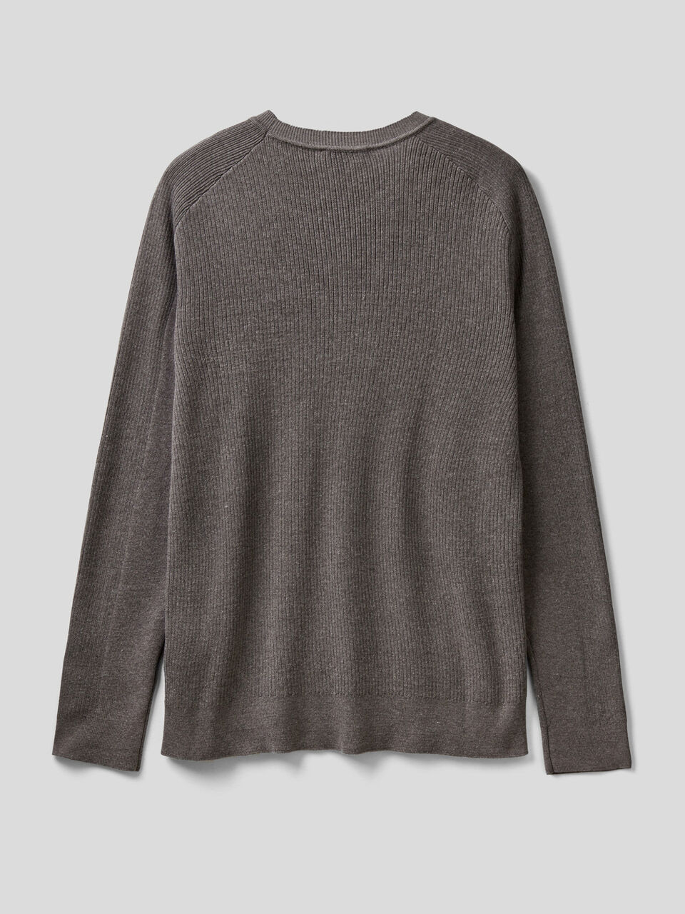 Crew neck sweater in cotton blend image number 2