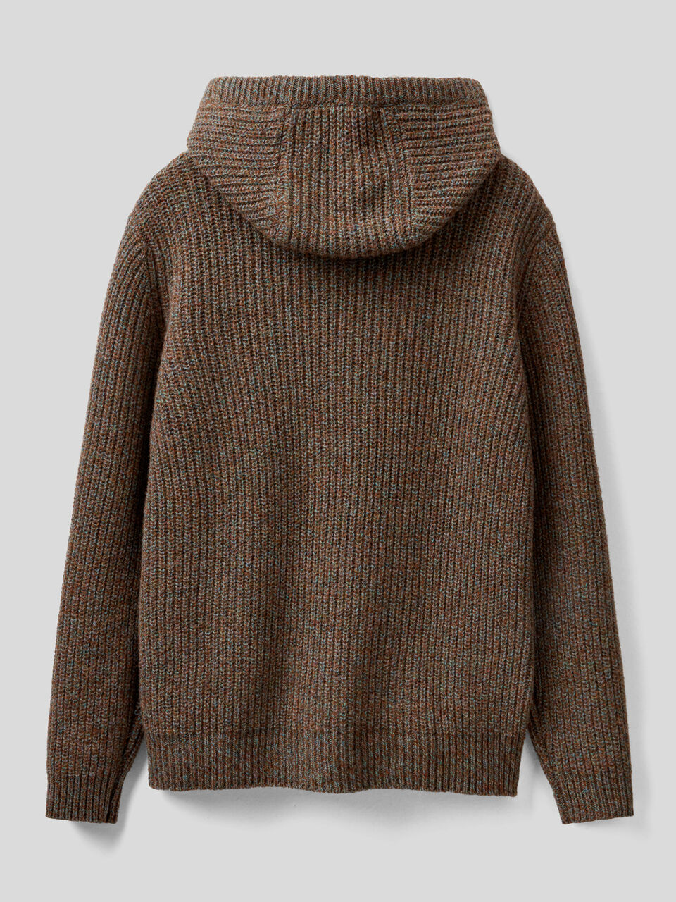 Sweater with hood in Shetland wool image number 2