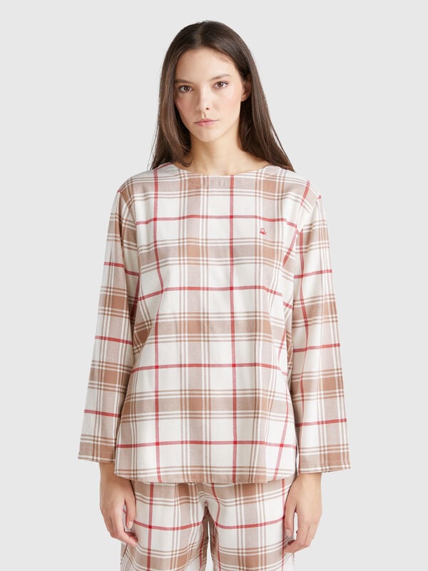 Check flannel top Women