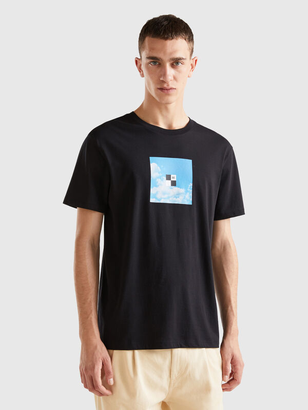 100% cotton t-shirt with print Men