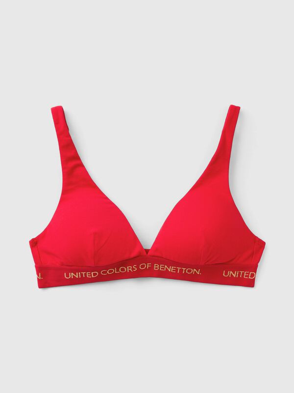 Triangle bra in stretch cotton Women