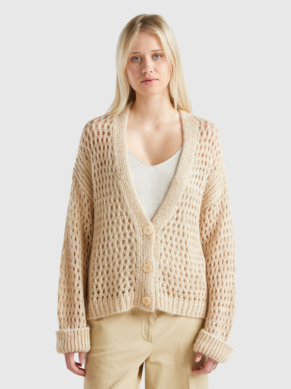 Mesh cardigan with lurex Women