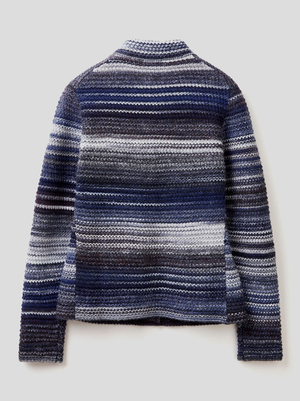 Knit jacket in multicolor wool blend image number 2