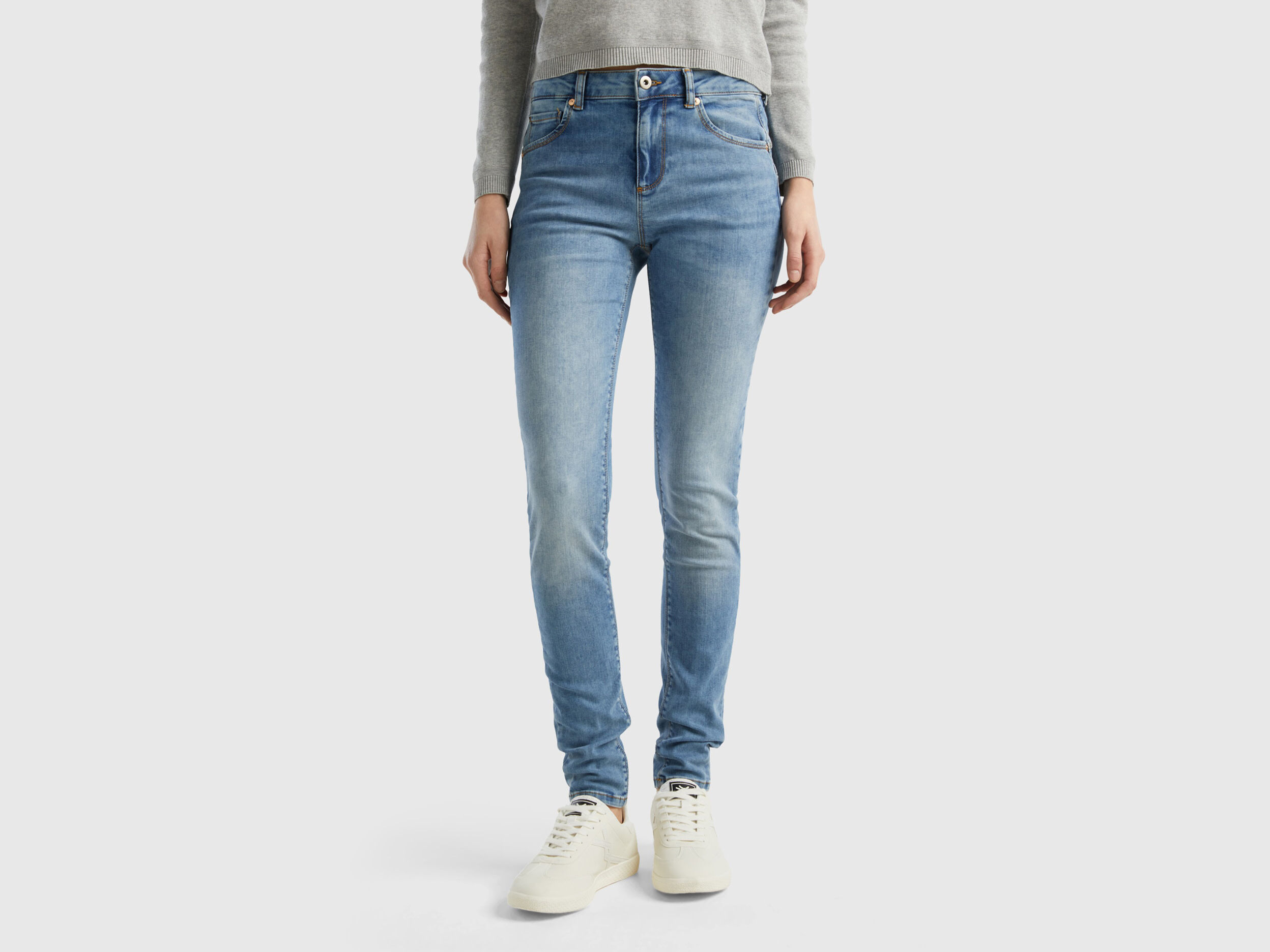 Skinny fit push up jeans Light Blue Benetton