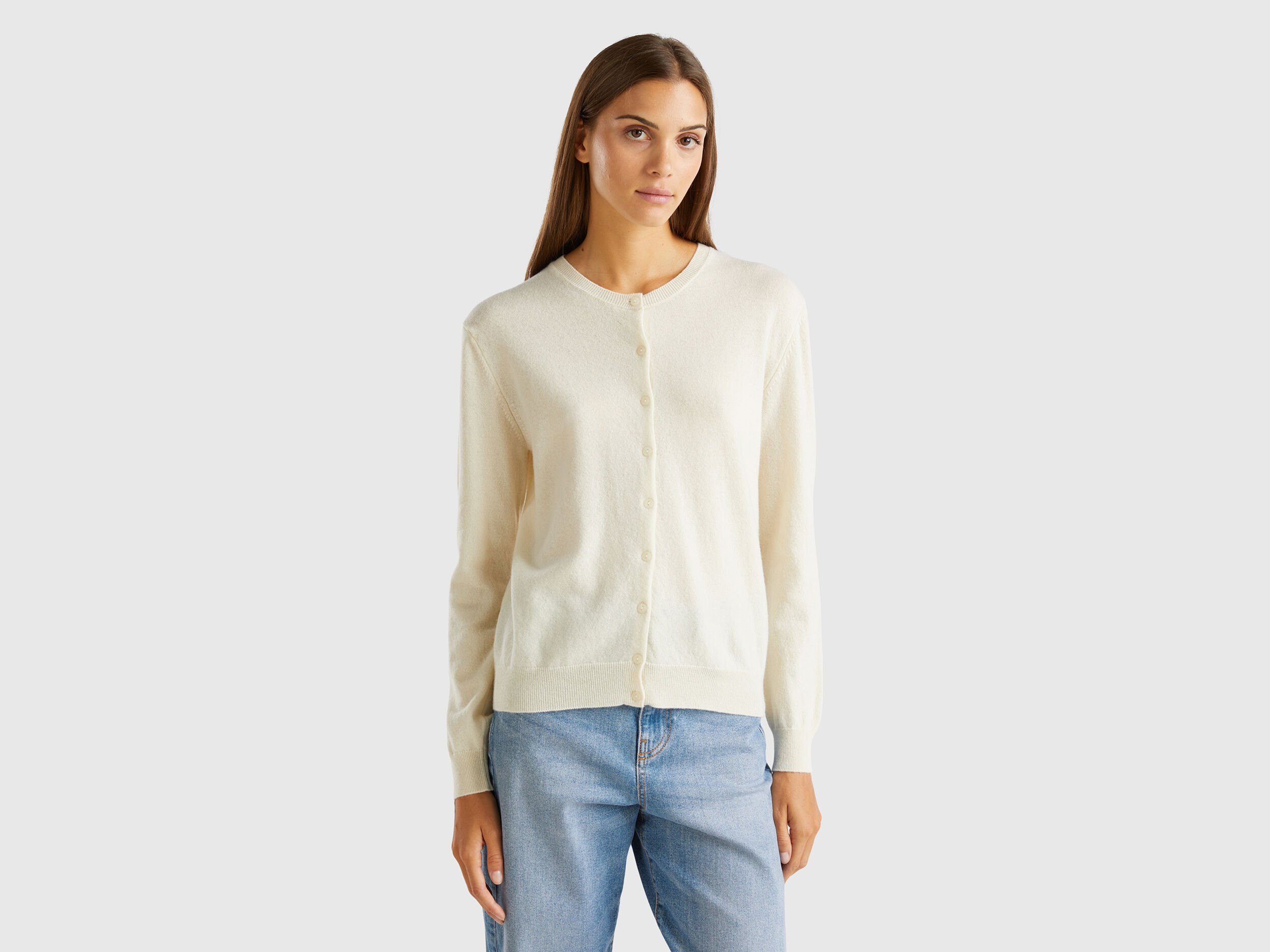 Cream wool cardigan womens deals