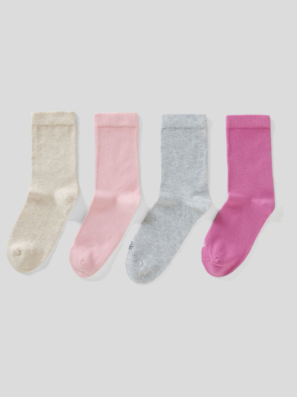 Four pairs of socks in organic stretch cotton image number 1